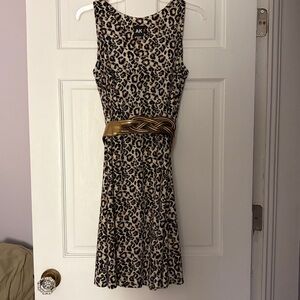 Anne Klein Leopard Print Mini Dress